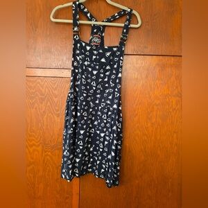 Superdry Navy Triangle Print Dungaree